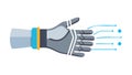 Advanced Robotic Arm Prosthetic Hand Technology Vector Illustration, vector design Generative AI Royalty Free Stock Photo