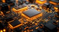 Advanced Robotic Assembly Circuit Board CloseUp