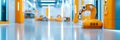 Advanced Robotic Factory Interior Futuristic factory automation robotics technology innovation Clean efficient production