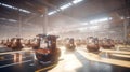Advanced robotic forklifts optimizing warehouse operations with smart sensors and software