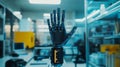 Advanced Robotic Hand in a Modern Laboratory Setting Royalty Free Stock Photo