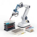 Robotic lab assistant analyzing samples