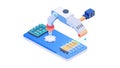 Advanced Robotics AI System, Automation Technology Future, vector design Generative AI Royalty Free Stock Photo