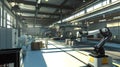 Advanced robotics in modern industrial warehouse