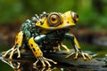 Advanced Robotized modern frog. Generate Ai