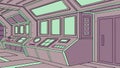 Advanced Sci-Fi Command Center Interior, Futuristic Technology, vector design Generative AI Royalty Free Stock Photo