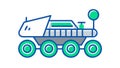 Advanced Six-Wheeled Rover Exploration Vector, vector design Generative AI Royalty Free Stock Photo