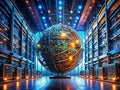 Advanced Spherical Data Processing System A Glimpse into the Future of AI Robotics and Cybernetics Featuring