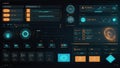 Advanced System Interface: Futuristic UI Dashboard for Big Data