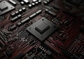 Advanced Technology Concept Visualization Circuit Board CPU Processor Microchip Starting Artificial Intelligence Digitalization Royalty Free Stock Photo