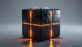 Advanced Technology Cube with Luminous Energy Royalty Free Stock Photo