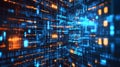 Advanced Technology Design with Abstract Binary Code and Digital Graphics for Cybersecurity and Innovation Themes Royalty Free Stock Photo
