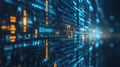 Advanced Technology Design with Abstract Binary Code and Digital Graphics for Cybersecurity and Innovation Themes Royalty Free Stock Photo