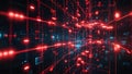 Advanced Technology Design: Data Patterns and Information Elements on a Computer Science Backdrop in Conceptual Space Royalty Free Stock Photo