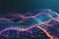 Advanced technology network enhances wave particle connectivity in information technology Royalty Free Stock Photo