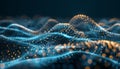Advanced technology network enhancing wave particle connectivity in information technology Royalty Free Stock Photo