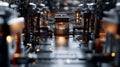 Advanced Technology Visualization: processor microchip starting artificial intelligence digitalization of neural networking and Royalty Free Stock Photo