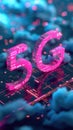 Advanced text 5G revolution, innovative data technologies that revolutionise the way we communicate, enabling instant