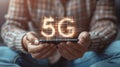 Advanced text 5G revolution, innovative data technologies that revolutionise the way we communicate, enabling instant