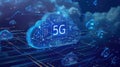 Advanced text 5G revolution, innovative data technologies that revolutionise the way we communicate, enabling instant