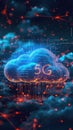 Advanced text 5G revolution, innovative data technologies that revolutionise the way we communicate, enabling instant