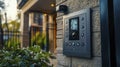 Advanced video intercom system with built-in camera for safe modern home entrances in outdoor areas