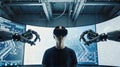 Advanced VR Experience: Future of Interactive Technology Royalty Free Stock Photo