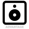 Advantage concept icon on white Royalty Free Stock Photo