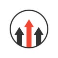 Advantage icon, business growth concept