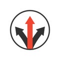 Advantage icon, competitive strategy concept