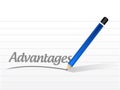 advantage message sign illustration Royalty Free Stock Photo