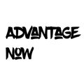 ADVANTAGE NOW stamp on white background