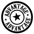 ADVANTAGE stamp on white isolated