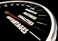 Advantages Benefits Qualities Speedometer Royalty Free Stock Photo