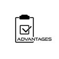 Advantages check list illustration design Royalty Free Stock Photo