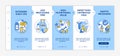 Advantages of UHT milk blue and white onboarding template