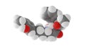 advantame molecule, food additive e969, molecular structure, isolated 3d model van der Waals