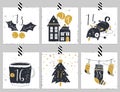 Advent calendar.Six days of christmas. Royalty Free Stock Photo