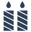 Advent candle Vector icon which can be easily modified or edit Royalty Free Stock Photo