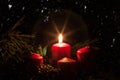 Advent candles Royalty Free Stock Photo