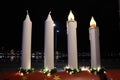 An Advent candlestick spreads the Christmas atmosphere in LuleÃÂ¥ Royalty Free Stock Photo