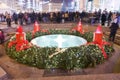 Advent decoration on Mandusevac water fountain