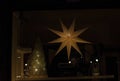 Advent star christmas window decoration Royalty Free Stock Photo