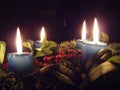 Advent wreath (4 candles) Royalty Free Stock Photo