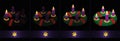 Advent Wreath Candles Burning Four Sundays Royalty Free Stock Photo