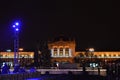 Advent in Zagreb, Croatia, Central railway station decorated with Christmas lights