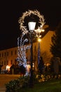 Advent in Zagreb, Croatia, Street light with Christmas decoration