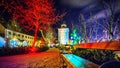 Advent Zagreb Gric tower Croatia Christmas lights