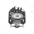 Adventure awaits. Camping quote. Vector illustration Concept for shirt or logo, print, stamp or tee. Vintage typography