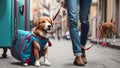 Adventure Awaits Celebrating National Dog Appreciation Day with a Stylish Dog Travel Bag.AI Generated